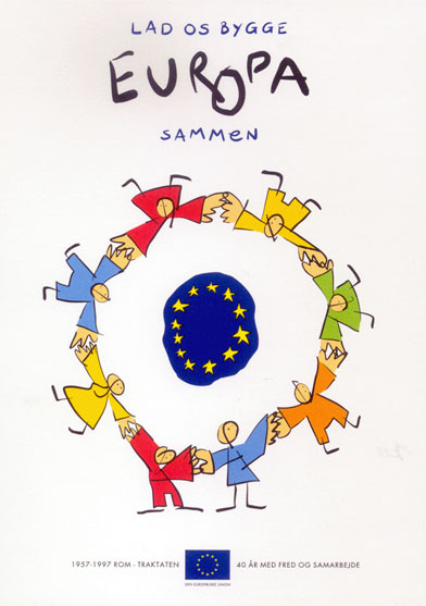 EUROPA - Europæiske Unions - Europadagen, den 9. maj - Stort billede af Europa Dag plakat 1997