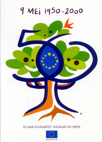 Uitvergrote poster van Europadag 2000